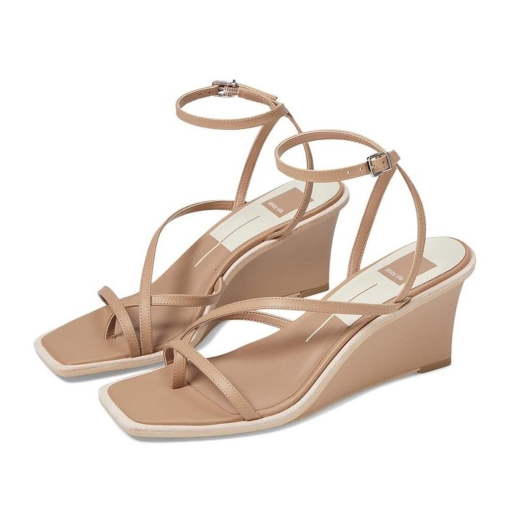 Dolce Vita || Gemini Wedge Sandals Strappy Tan Beige Nude 9.5 NWOB